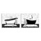 Stupell Industries Marble Clawfoot Soaking Tub 2 pc Wall Plaque Art Set Design by Conrad Knutsen